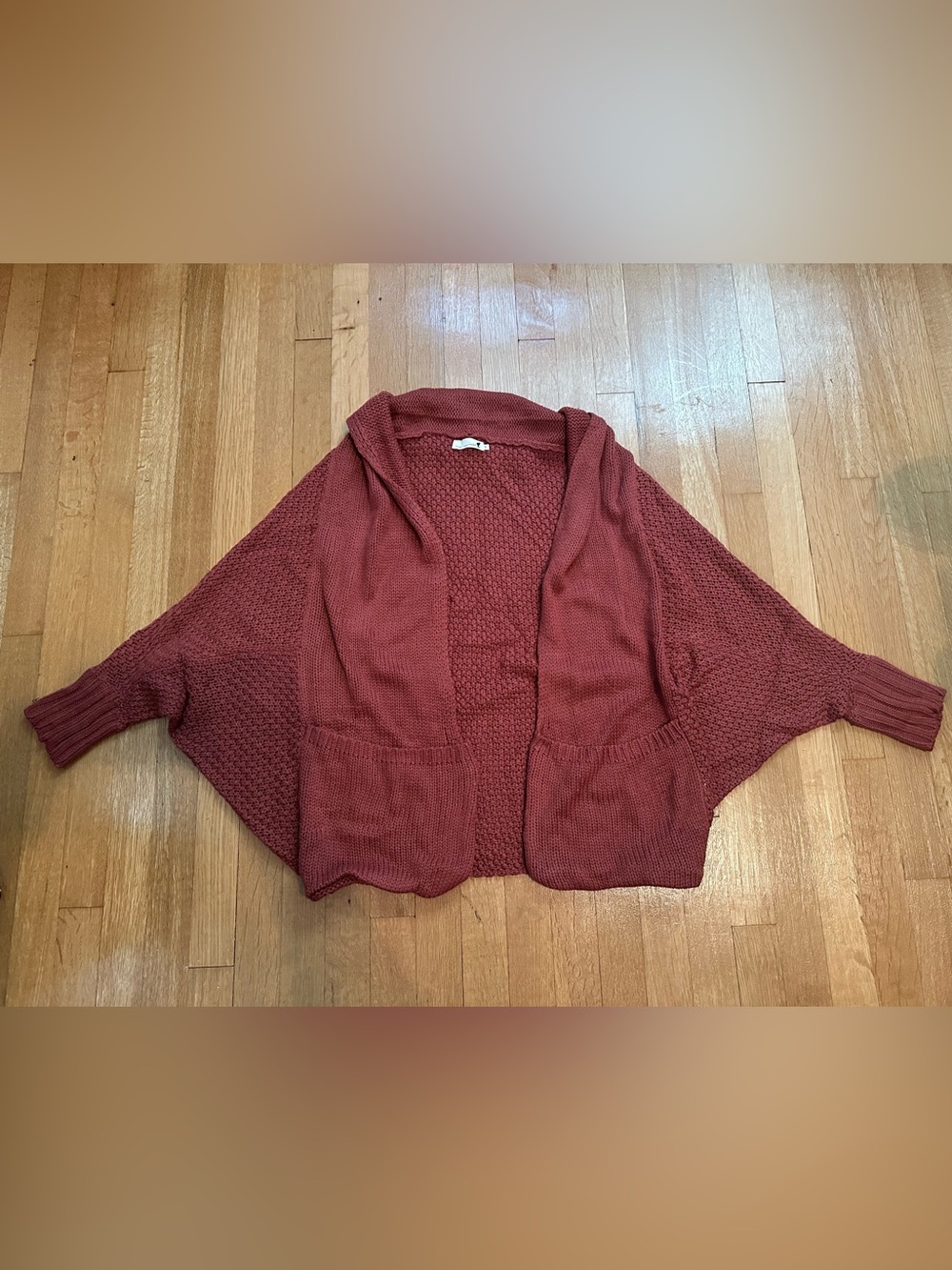 NWOT Cozy Open-Front Women’s Cardigan Sweater - dark pink